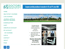 Tablet Screenshot of doctorsdemystify.com